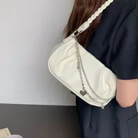 Women's Small Pu Leather Solid Color Streetwear Square Zipper Underarm Bag main image 9