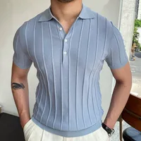 Men's Solid Color Simple Style Turndown Short Sleeve Regular Fit Men's T-shirt main image 1