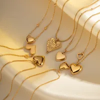 Simple Style Classic Style Heart Shape Titanium Steel Plating Gold Plated Women's Pendant Necklace main image 5