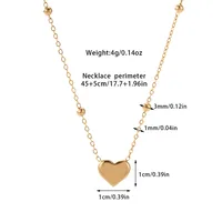 Simple Style Classic Style Heart Shape Titanium Steel Plating Gold Plated Women's Pendant Necklace sku image 3