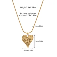 Simple Style Classic Style Heart Shape Titanium Steel Plating Gold Plated Women's Pendant Necklace sku image 6