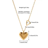 Simple Style Classic Style Heart Shape Titanium Steel Plating Gold Plated Women's Pendant Necklace sku image 5