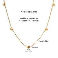 Simple Style Classic Style Heart Shape Titanium Steel Plating Gold Plated Women's Pendant Necklace sku image 8