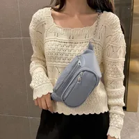Unisex Basic Streetwear Solid Color Pu Leather Waist Bags main image 4