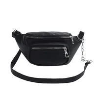 Unisex Basic Streetwear Solid Color Pu Leather Waist Bags main image 5