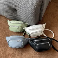 Unisex Basic Streetwear Solid Color Pu Leather Waist Bags main image 1