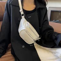 Unisex Basic Streetwear Solid Color Pu Leather Waist Bags main image 3