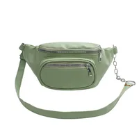 Unisex Basic Streetwear Solid Color Pu Leather Waist Bags sku image 3