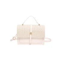Women's Medium Pu Leather Color Block Basic Classic Style Flip Cover Crossbody Bag sku image 1