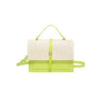 Women's Medium Pu Leather Color Block Basic Classic Style Flip Cover Crossbody Bag sku image 2
