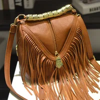 Vintage Style Classic Style Solid Color Pu Leather Women's sku image 1