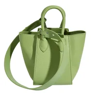 Women's Medium Leather Solid Color Vintage Style Classic Style Zipper Bucket Bag main image 3