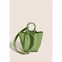 Women's Medium Leather Solid Color Vintage Style Classic Style Zipper Bucket Bag sku image 3