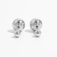1 Pair White Gold Plated 925 Sterling Silver Zircon Rabbit Round Star Ear Studs main image 2