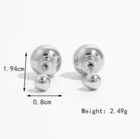 1 Pair White Gold Plated 925 Sterling Silver Zircon Rabbit Round Star Ear Studs sku image 6