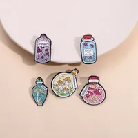 Cartoon Style Cute Cowboy Style Letter Bottle Mushroom Alloy Stamping Stoving Varnish Plating Unisex Brooches main image 6