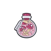 Cartoon Style Cute Cowboy Style Letter Bottle Mushroom Alloy Stamping Stoving Varnish Plating Unisex Brooches sku image 1