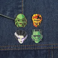 Cartoon Style Cowboy Style Demon Mask Alloy Stamping Stoving Varnish Plating Unisex Brooches main image 9