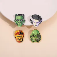 Cartoon Style Cowboy Style Demon Mask Alloy Stamping Stoving Varnish Plating Unisex Brooches main image 8