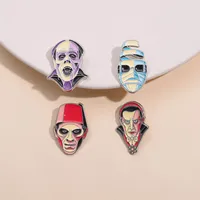 Cartoon Style Cowboy Style Demon Mask Alloy Stamping Stoving Varnish Plating Unisex Brooches main image 6
