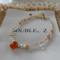 Japanese Style Geometric Natural Stone Freshwater Pearl Necklace In Bulk sku image 13