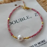 Japanese Style Geometric Natural Stone Freshwater Pearl Necklace In Bulk sku image 4