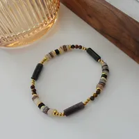 Japanese Style Geometric Natural Stone Freshwater Pearl Necklace In Bulk sku image 7