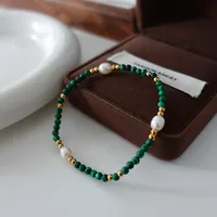 Japanese Style Geometric Natural Stone Freshwater Pearl Necklace In Bulk sku image 5