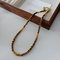Japanese Style Geometric Natural Stone Freshwater Pearl Necklace In Bulk sku image 56