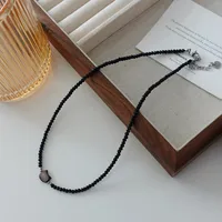 Japanese Style Geometric Natural Stone Freshwater Pearl Necklace In Bulk sku image 6