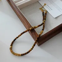 Japanese Style Geometric Natural Stone Freshwater Pearl Necklace In Bulk sku image 54