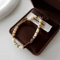Japanese Style Geometric Natural Stone Freshwater Pearl Necklace In Bulk sku image 11