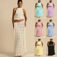 Daily Beach Date Women's Sexy Solid Color Polyester Skirt Sets Skirt Sets main image 1