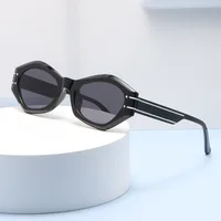 Simple Style Streetwear Geometric Resin Polygon Full Frame Glasses main image 1
