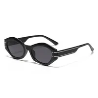 Simple Style Streetwear Geometric Resin Polygon Full Frame Glasses main image 3