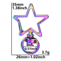 Cute Star Moon Heart Shape Alloy Plating Unisex Bag Pendant Keychain sku image 2