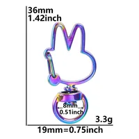 Cute Star Moon Heart Shape Alloy Plating Unisex Bag Pendant Keychain sku image 3