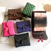 Unisex Solid Color Pu Leather Hidden Buckle Card Holders main image 1