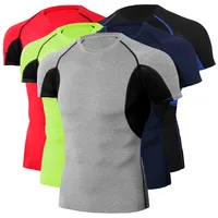 Men's Solid Color Casual Round Neck Collarless Short Sleeve Slim Men's T-shirt main image 5