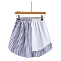 Summer Streetwear Stripe Polyester Above Knee Skirts sku image 3
