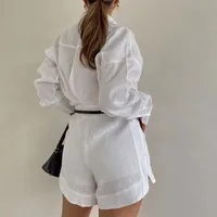 Daily Women's Simple Style Solid Color Spandex Polyester Pocket Pants Sets Shorts Sets main image 2