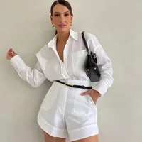 Daily Women's Simple Style Solid Color Spandex Polyester Pocket Pants Sets Shorts Sets main image 3