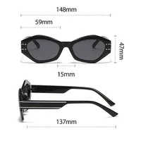 Simple Style Streetwear Geometric Resin Polygon Full Frame Glasses main image 6