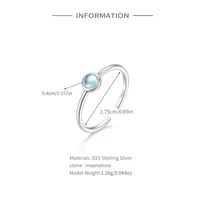 Sterling Silver Sweet Plating Inlay Geometric Zircon Open Rings main image 8