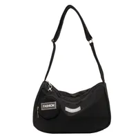 Women's Medium Oxford Cloth Solid Color Basic Classic Style Flip Cover Crossbody Bag main image 2