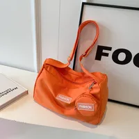 Women's Medium Oxford Cloth Solid Color Basic Classic Style Flip Cover Crossbody Bag sku image 5