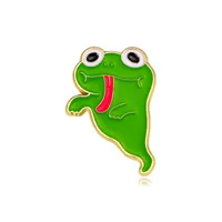 Cartoon Style Cute Animal Cartoon Frog Alloy Stamping Stoving Varnish Plating Unisex Cartoon Pinback Badge Brooches Collar Pin sku image 13