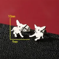 1 Pair Sweet Simple Style Artistic Dog Polishing 304 Stainless Steel 18K Gold Plated Ear Studs main image 5