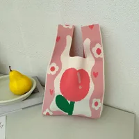 Women's Small Polyester Floral Tulip Streetwear Square Open Handbag sku image 16