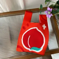 Women's Small Polyester Floral Tulip Streetwear Square Open Handbag sku image 10